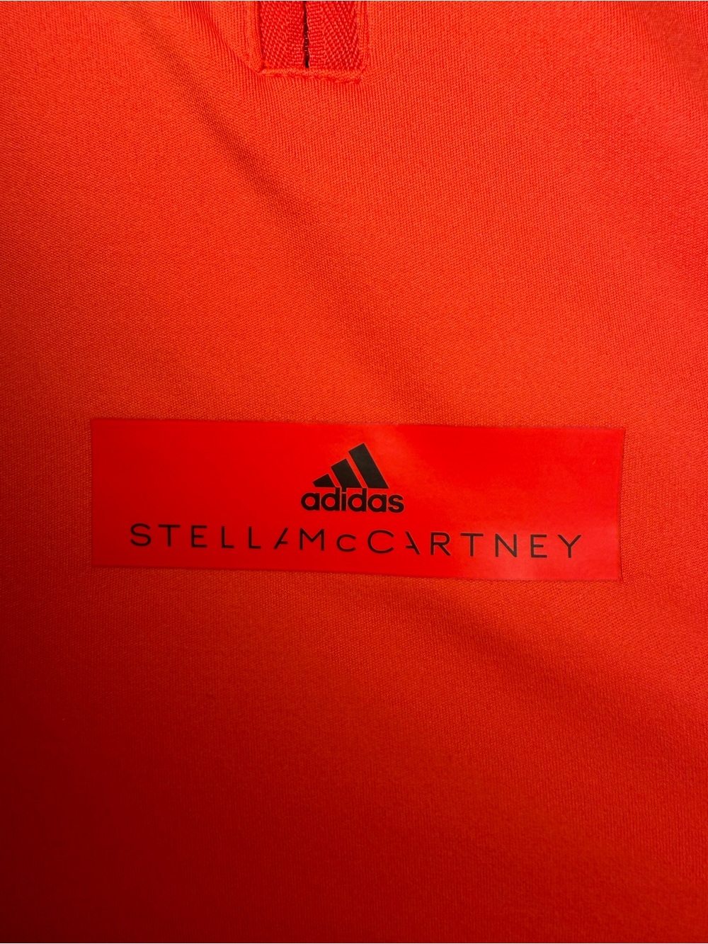 adidas Stella McCartney Orange and White Half-Zip Athletic Top Womens MED - Picture 3 of 6